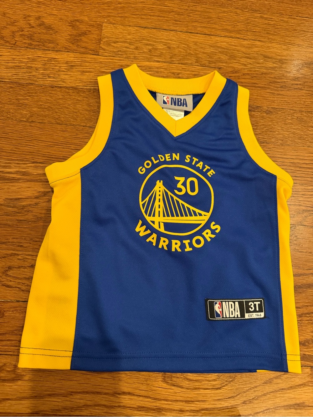 NBA Golden State Warriors Blue and Yellow Kids Jersey - 30
